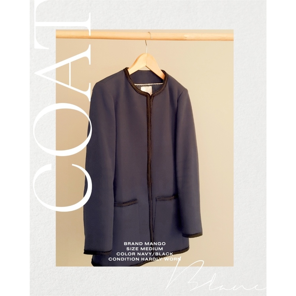 MANGO navy coat